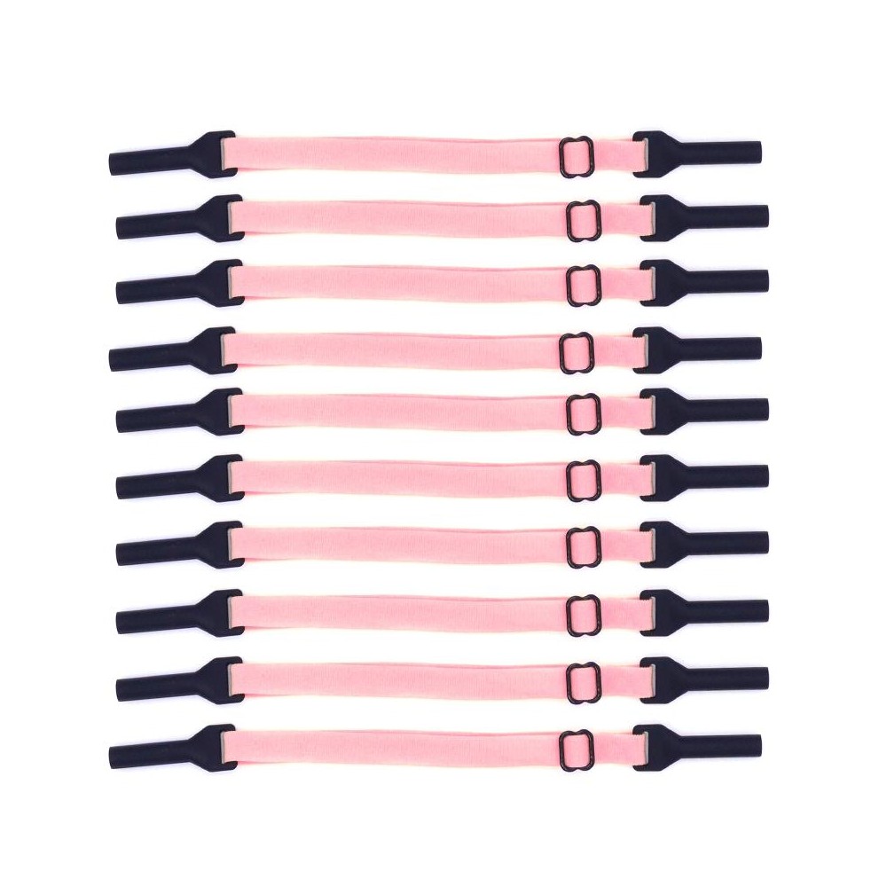 10pcs Long Style Glasses Non-Slip Rope Adjustable Elastic Sports Legs Anti-Drop Fixed Strap(Pink)