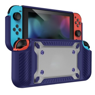 Game Handle Gamepad TPU+PC Protective Case for Switch OLED(Blue)