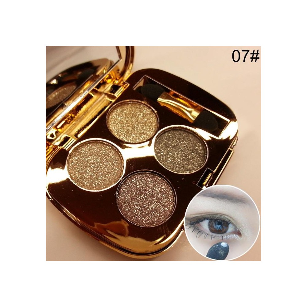 Professional  Eye Makeup Eyeshadow Palette Gold Smoky Cosmetics Makeup Palette Diamond Bright Glitter Eye Shadow(7)