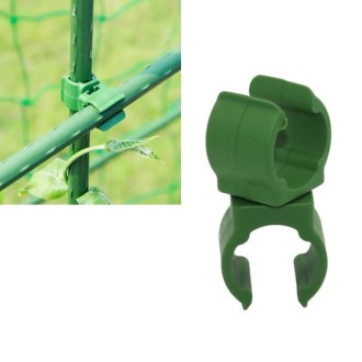 50 PCS Rotary Buckle Gardening Plastic Bracket Support Universal Tube Clamp Plastic Buckle, Size:16 mm Diameter Pillar(Green)