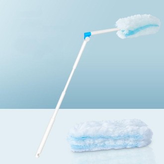 Disposable Household Vacuum Retractable Feather Duster, Style: Long Handle+2 Clothes