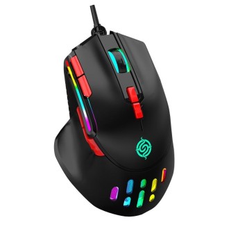 K-Snake Q15 9 Keys RGB Light Effect Wired Mechanical Mouse, Cable Length: 1.5m(Black)