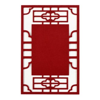 School Stereo Colorful Thick Non-woven Background Pad Decoration Materials, Size: 23.5x36cm(Red)