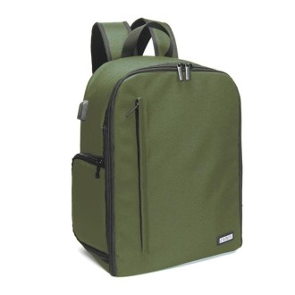 CADeN SLR Camera Shoulder Digital Camera Bag Outdoor Nylon Photography Backpack, Large Size (Army Green)