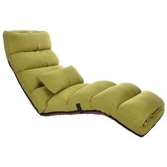 C1 Lazy Couch Tatami Foldable Single Recliner Bay Window Creative Leisure Floor Chair, Size: 175x56x20cm(Green)