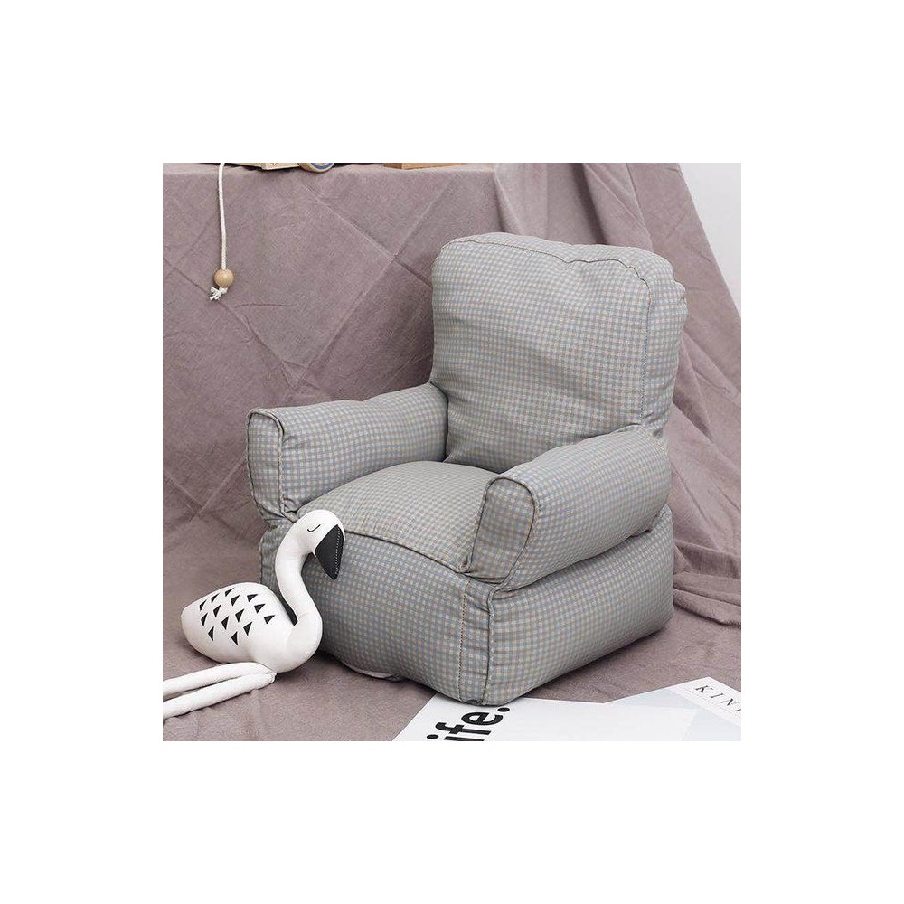 Cute Children Single Mini Sofa Chair Kindergarten Sofa Child Furniture(Grey)