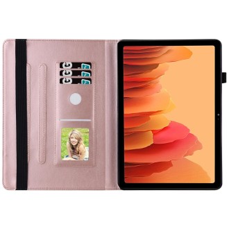 For Samsung Galaxy Tab S5e T720/T725 Big Butterfly Embossed Leather Tablet Case(Rose Gold)