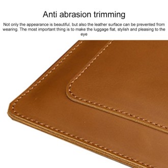 Universal Genuine Leather Business Zipper Laptop Tablet Bag For 12 inch and Below(Green)