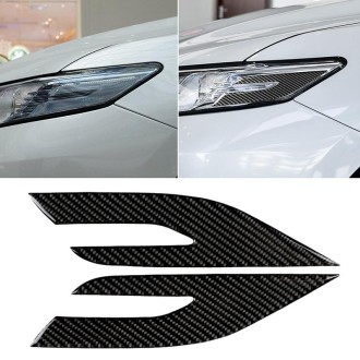 2 PCS Car Carbon Fiber Headlight Decorative Sticker for Toyota Eighth Generation Camry 2018-2019