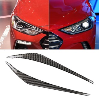 Car Carbon Fiber Light Eyebrow for Hyundai Elantra 2016-2018