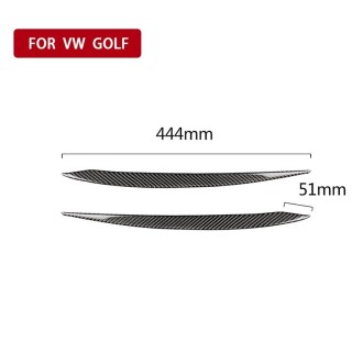 Car Carbon Fiber Light Eyebrow for Volkswagen Golf 7