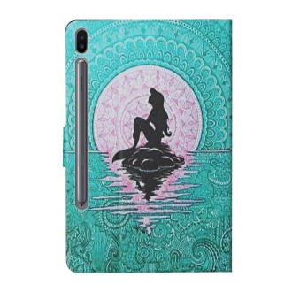 For Samsung Galaxy Tab S6 T860/T865 Colored Drawing Pattern Horizontal Flip Leather Case with Holder & Card Slots & Sleep / Wake