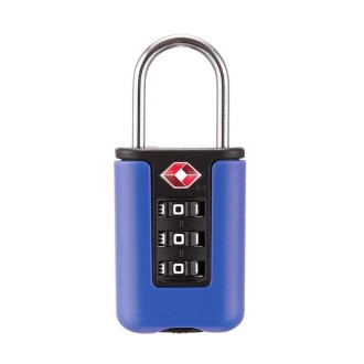 TSA Customs Code Lock Travel Luggage Lock Mini Contrast Color Design Combination Padlock(Purple Blue)