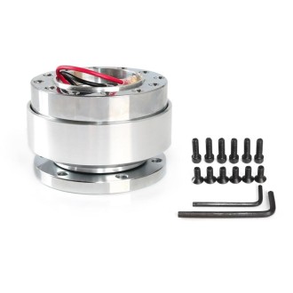 Universal 60mm Car Steering Wheel Quick Release HUB Racing Adapter Snap Off Boss Kit(Silver)