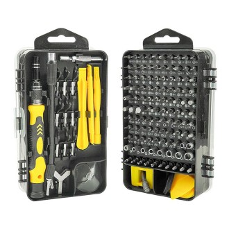 138 in 1 DIY Mobile Phone Disassembly Tool Clock Repair Multi-function Tool Screwdriver Set (Yellow)