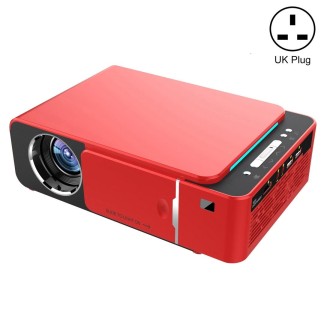 T6 2000ANSI Lumens Mini Theater Projector, Android 7.1 RK3128 Quad Core, 1GB+8GB, UK Plug(Red)