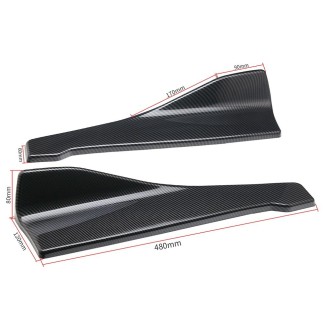 Car Universal Rear Corner Protection Plate Car Modified 48cm Rear Shovel(Carbon Fiber)