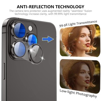 For iPhone 14 / 14 Plus ENKAY AR Anti-reflection Camera Lens Glass Full Film(Ligtht Purple)