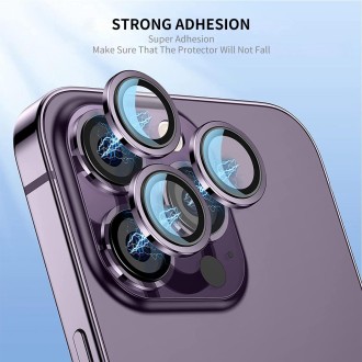 For iPhone 14 / 14 Plus ENKAY AR Anti-reflection Camera Lens Glass Full Film(Ligtht Purple)