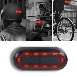 Motorbike Helmet Warning Light USB Rechargeable Waterproof Tail Light, Specification: 10 Beads