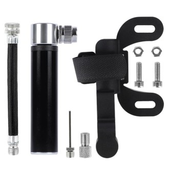 Bicycle Basketball Football Mini Portable High Pressure Inflator(Black)