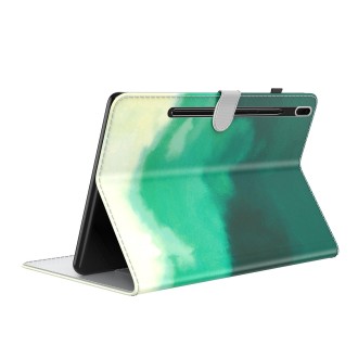 For Samsung Galaxy Tab S7 FE 12.4 inch 2021 T730 / T736 Voltage Watercolor Pattern Skin Feel Magnetic Horizontal Flip PU Leather