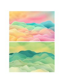 3D Double-Sided Matte Photography Background Paper(Dream Hills 1)