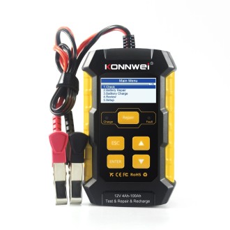 KONNWEI KW510 3 in 1 Car Battery Tester / Charger / Repairer, Support 8 Languages(US Plug)