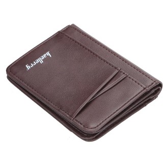 Baellerry Thin Multi-Card Slots Men Wallet Multifunctional Driver License Card Holder(Coffee)