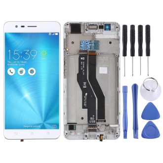 OEM LCD Screen for Asus Zenfone 3 Zoom ZE553KL Digitizer Full Assembly with Frame（White)