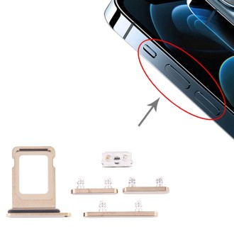 SIM Card Tray + Side Keys for iPhone 12 Pro Max(Gold)