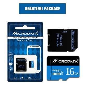 MICRODATA 16GB U1 Blue and Black TF(Micro SD) Memory Card