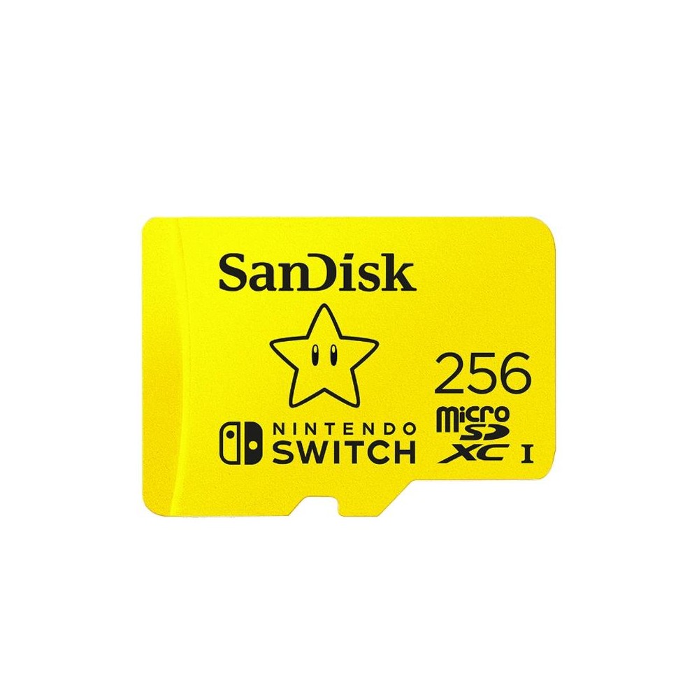 SanDisk SDSQXAO TF Card Micro SD Memory Card for Nintendo Switch Game Console, Capacity: 256GB Gold