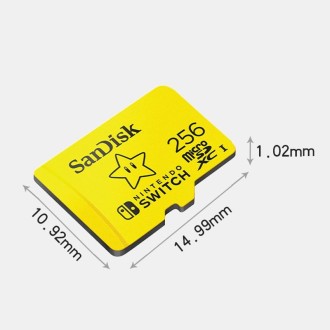 SanDisk SDSQXAO TF Card Micro SD Memory Card for Nintendo Switch Game Console, Capacity: 256GB Gold