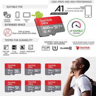 SanDisk A1 Monitoring Recorder SD Card High Speed Mobile Phone TF Card Memory Card, Capacity: 32GB-98M/S