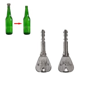 2 PCS Key Into Bottle Magic Props Deformable Magic Keys