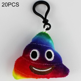 20 PCS Creative Plush Doll Mobile Pendants Gift Cartoon Cute Facial Expression Decorations Keychains with Hook