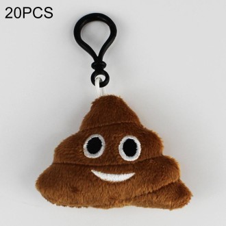 20 PCS Creative Plush Doll Mobile Pendants Gift Cartoon Cute Facial Expression Decorations Keychains with Hook