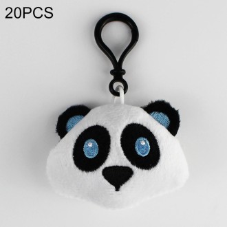 20 PCS Creative Plush Doll Mobile Pendants Gift Cartoon Cute Facial Expression Decorations Keychains with Hook