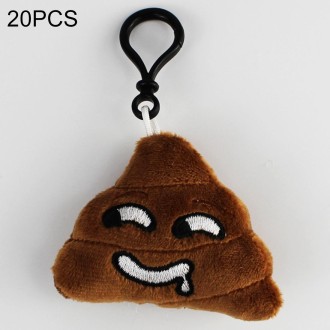 20 PCS Creative Plush Doll Mobile Pendants Gift Cartoon Cute Facial Expression Decorations Keychains with Hook