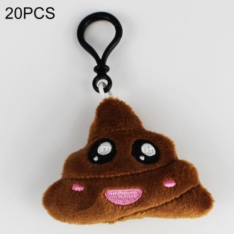 20 PCS Creative Plush Doll Mobile Pendants Gift Cartoon Cute Facial Expression Decorations Keychains with Hook