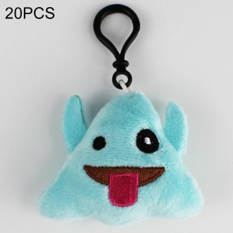 20 PCS Creative Plush Doll Mobile Pendants Gift Cartoon Cute Facial Expression Decorations Keychains with Hook