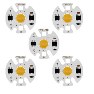 5 PCS COB LED Light Chip AC 220V LED Bulb Light Intelligent IC Driver Bulb Light DIY Spotlight Downlight Chip Outdoor Flood Ligh