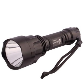 UltraFire C8 Super Bright Flashlight, 1 CREE XML-T6 LED, Compatible with Li-18650