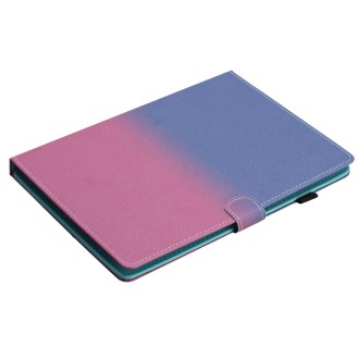 For 7 inch Universal Stitching Gradient Leather Tablet Case(Blue Rose)