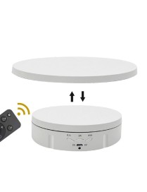 2 In 1 Plug In Turntable Rotary Jewelry Live Shooting Display Stand, Color: White Remote Control