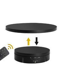 2 In 1 Charging Turntable Rotary Jewelry Live Shooting Display Stand, Color: Black Remote Control