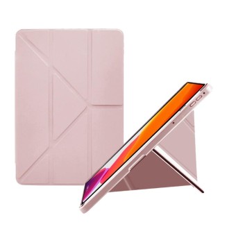 For Samsung Galaxy Tab S8 Ultra 14.6 Acrylic 2 in 1 Y-fold Smart Leather Tablet Case(Pink)