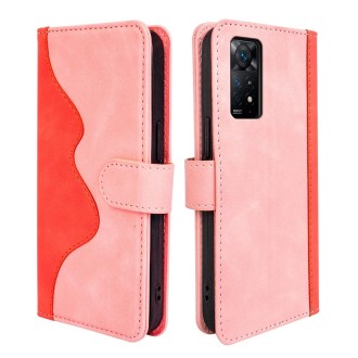 For Xiaomi Redmi Note 11 Pro 5G Global / 4G Stitching Horizontal Flip Leather Phone Case (Pink)