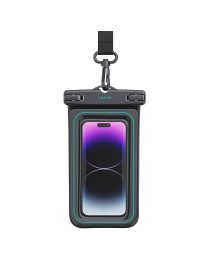 USAMS US-YD013 6.7 inch Sponge Float Transparent IP68 Waterproof Swimming Cell Phone Bag(Black)